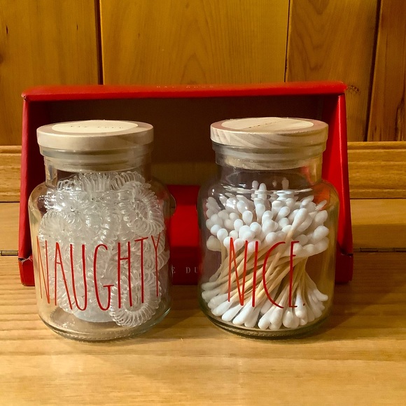 Rae Dunn Naughty & Nice Glass Jar Set - Picture 1 of 4